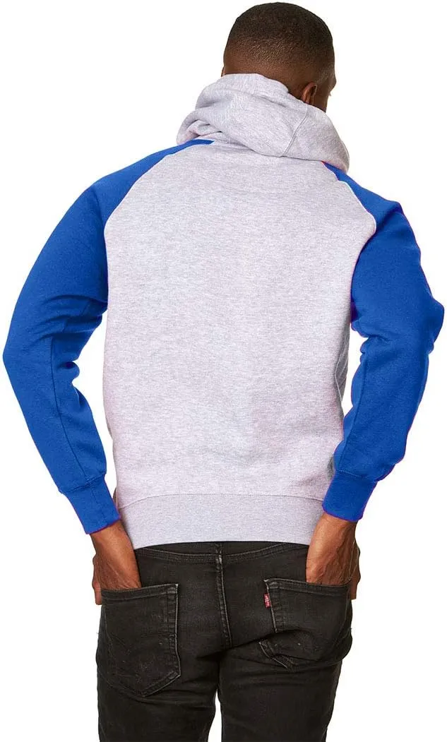 9 Crowns Unisex Men's Color Block Pullover Hoodie Raglan Sweatshirt