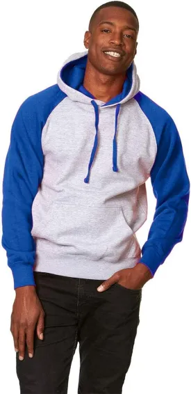 9 Crowns Unisex Men's Color Block Pullover Hoodie Raglan Sweatshirt