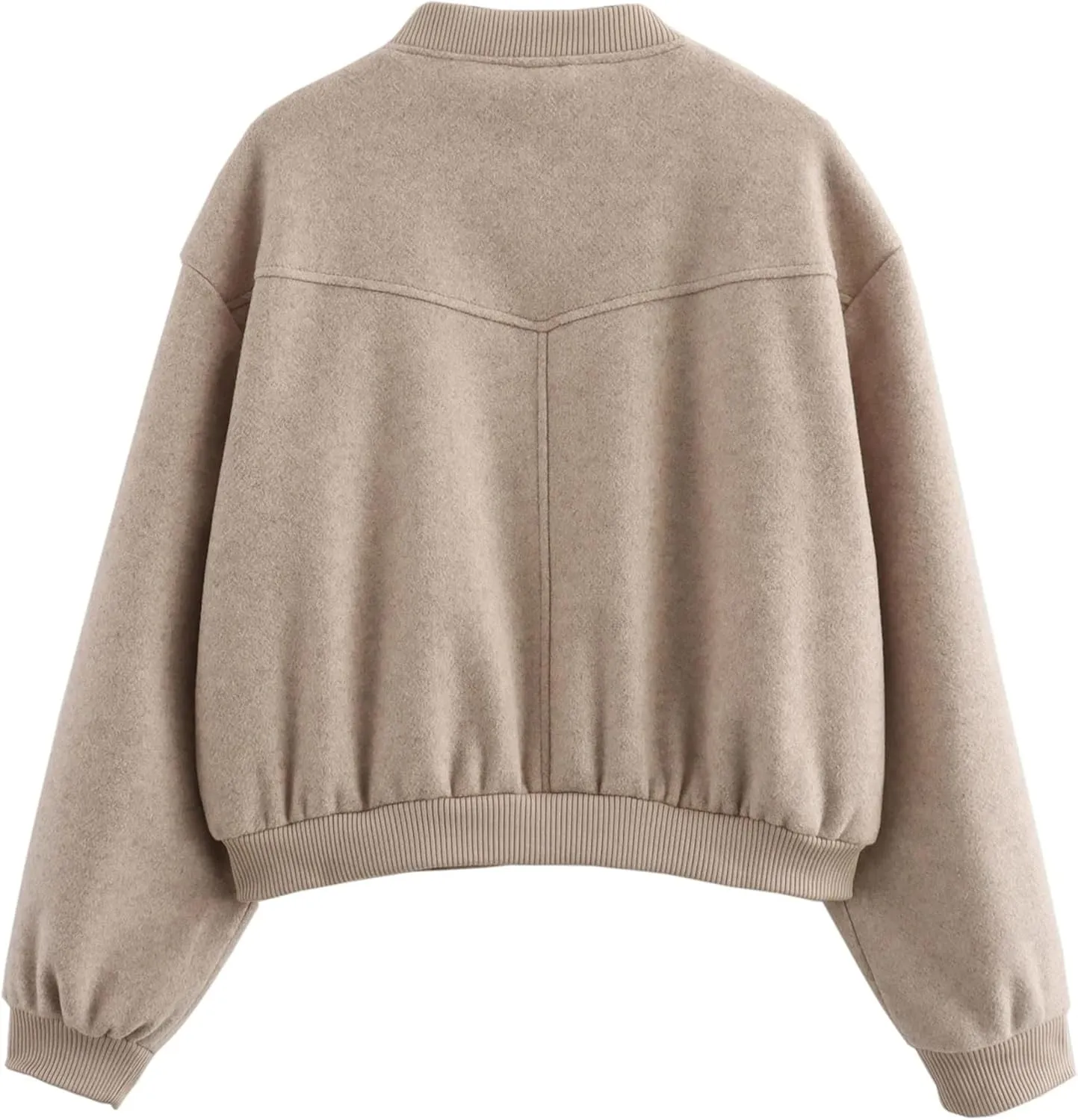 Cropped Bomber Jackets for Womens Long Sleeve Button Down Crop Shacket Jacket Tops