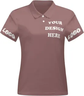 Custom Polo Shirt for Women Your Design Here Logo Work Shirt Personalized Short Sleeve T-Shirt for Sports Tennis