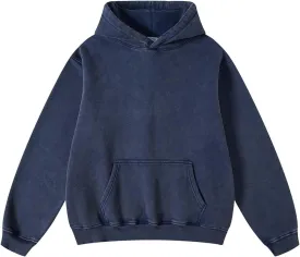FAIABLE Womens Oversized Vintage Acid Wash Cotton Fleece Hoodie for Women