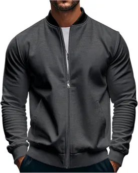 Men's Classic Bomber Jacket Lightweight Spring Fall Light Jacket Casual Windbreaker with Pockets for Men Men's Classic Bomber Jacket Lightweight Spring Fall Light Jacket Casual Windbreaker with Pockets for Men