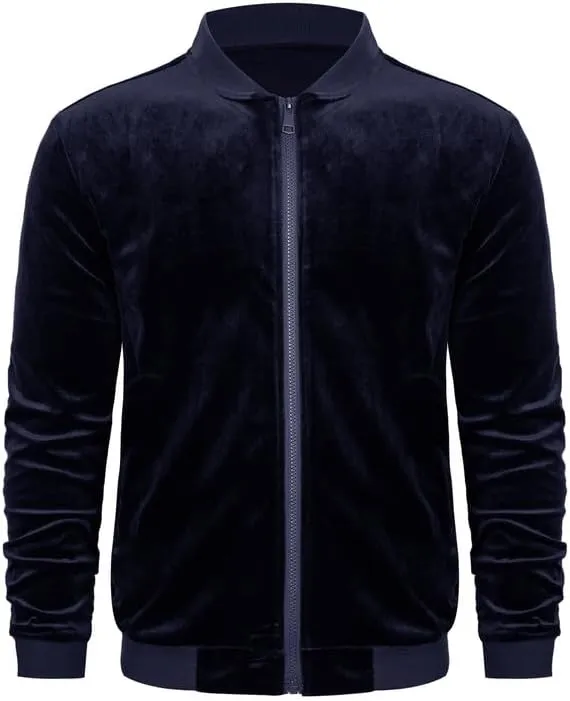 Mens Faux Suede Bomber Jacket Varsity Jacket Windbreaker Vintage Casual Lightweight Leather Coats Jackets