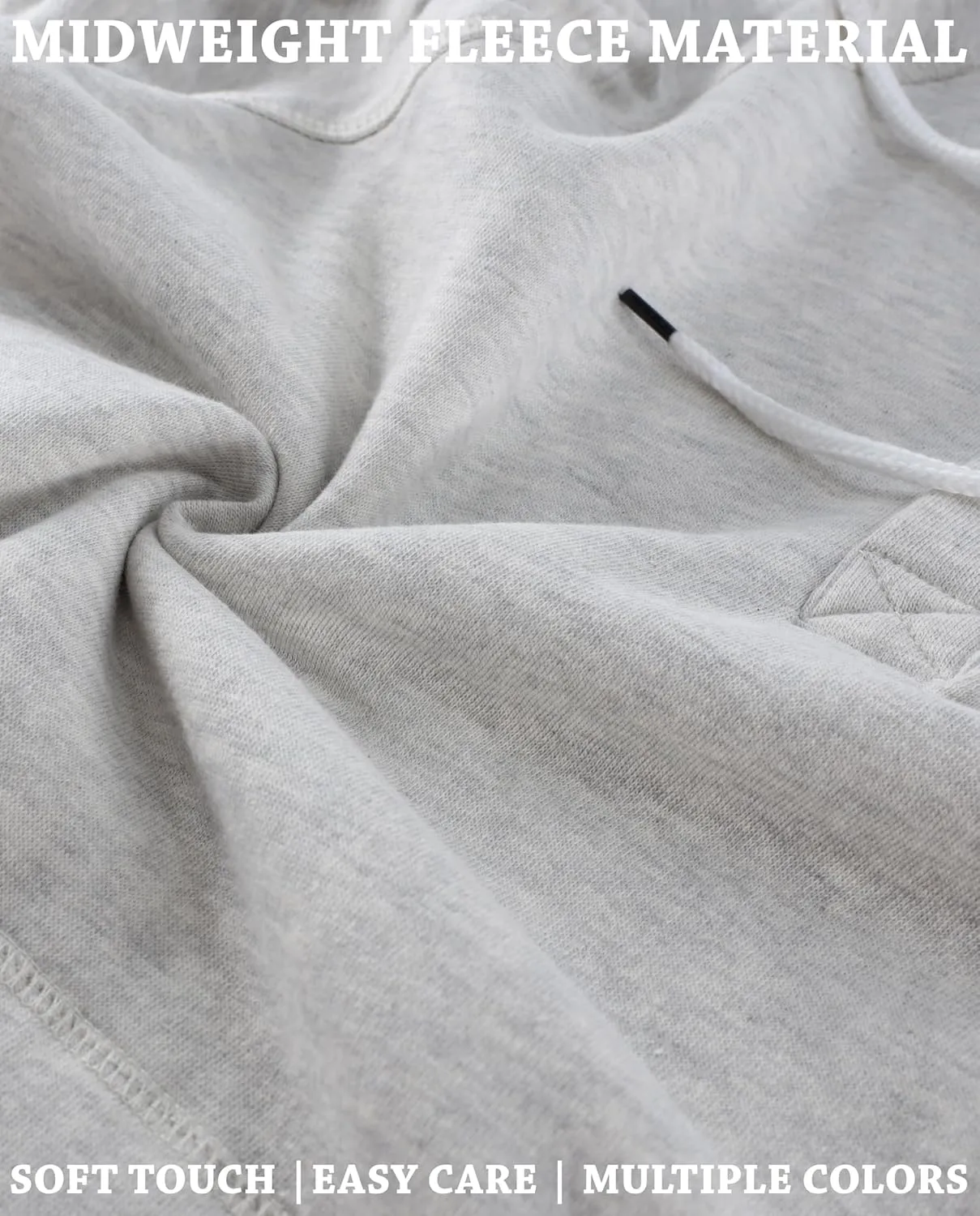 Mens Hoodies Casual Long Sleeve Pullover Sweatshirt Fashion Drawstring Henley Shirts with Kanga Pocket