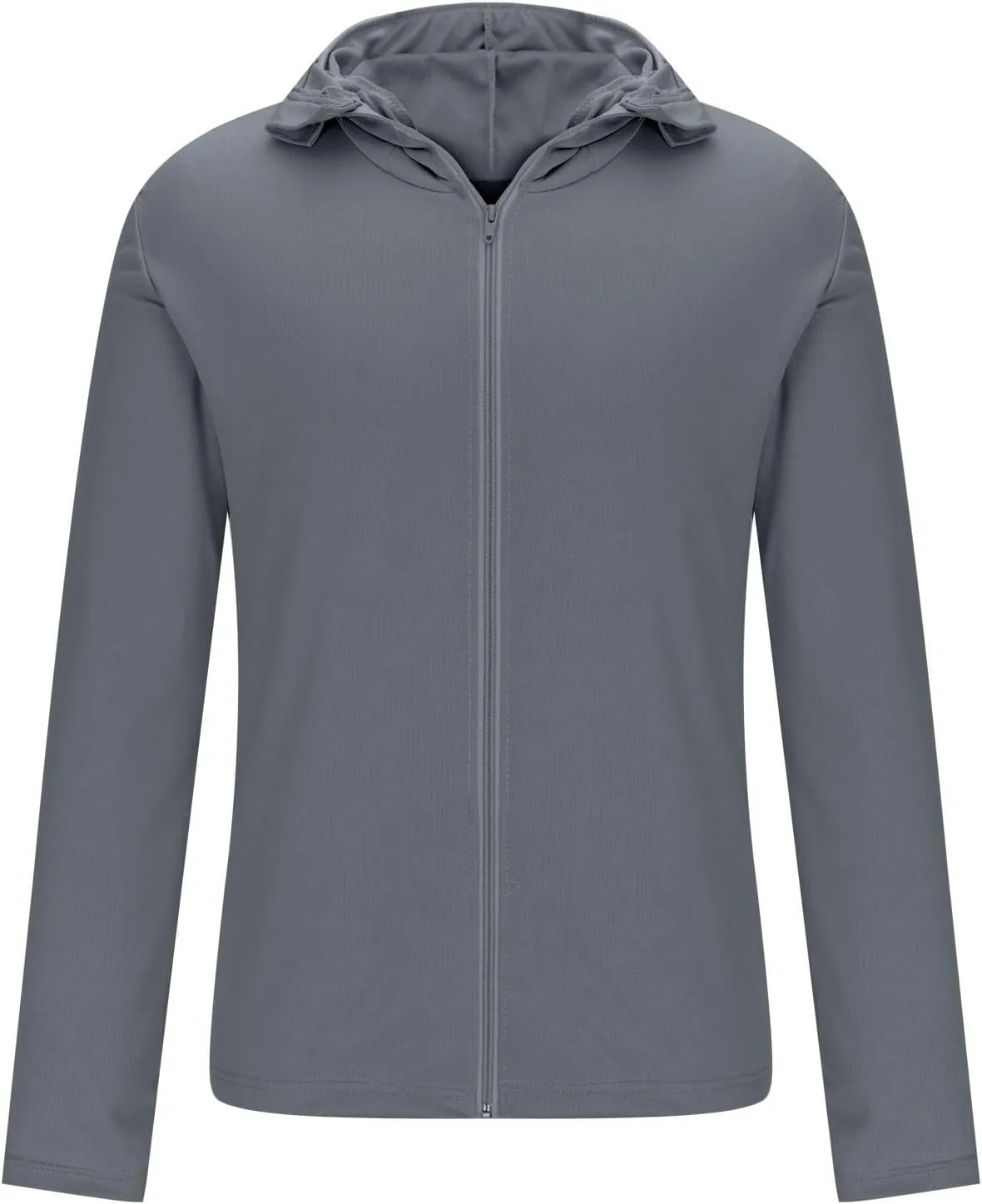 Men's UPF 50  Lightweight Jacket Full Zip Sun Protection Hoodie Long Sleeve Hiking Fishing Sun Shirts with Pockets