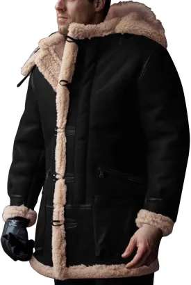 Men'S Winter Coats With Hood Fleece Button Down Coat Heated Thick Waterproof Casual Vintage Oversized Jacket