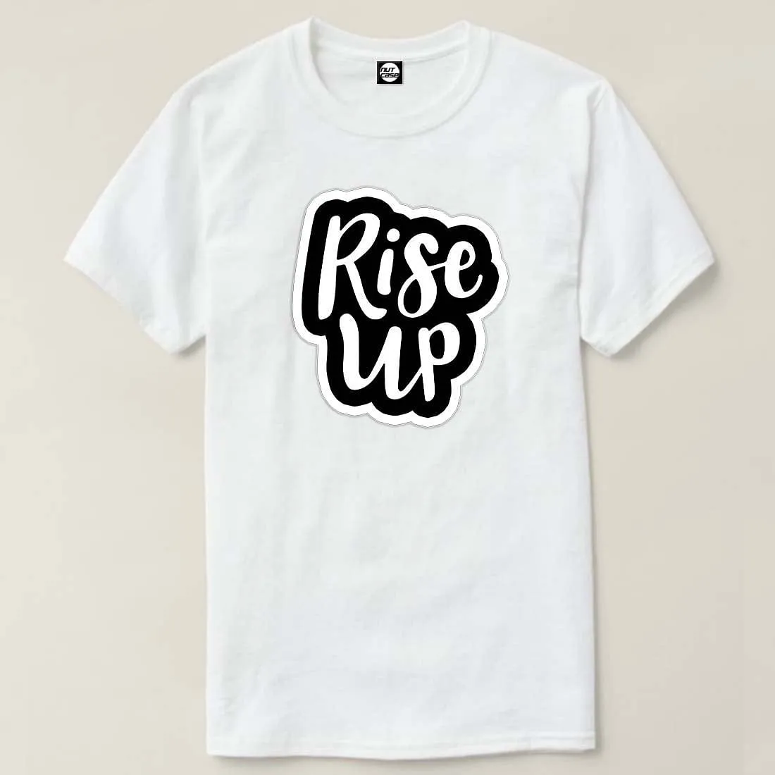 Nutcase Designer Round Neck Men's T-Shirt Wrinkle-Free Poly Cotton Tees - Rise Up