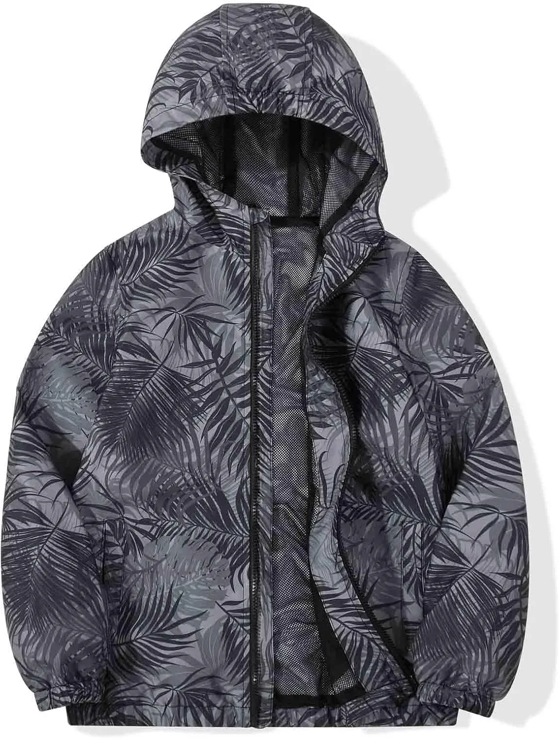 SUNDAY ROSE Boys Windbreaker Jacket Hooded Lightweight Windroof Water-resistant Outdoor Coats for Kids