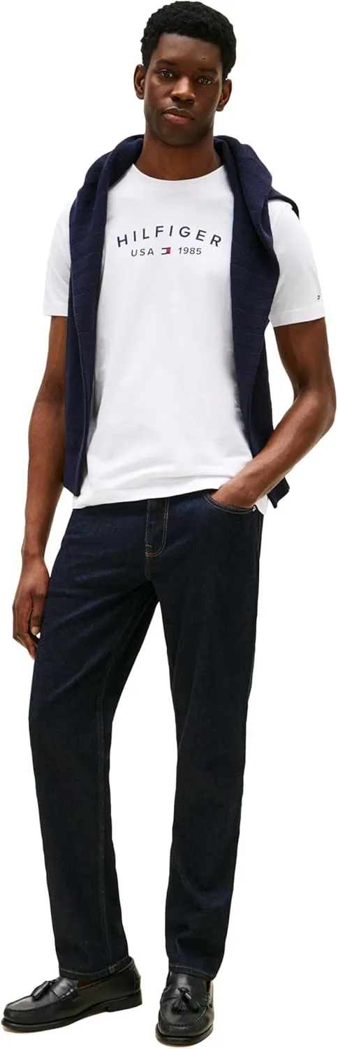 Tommy Hilfiger Men's Short Sleeve Cotton Graphic T-Shirts with Printed Logo