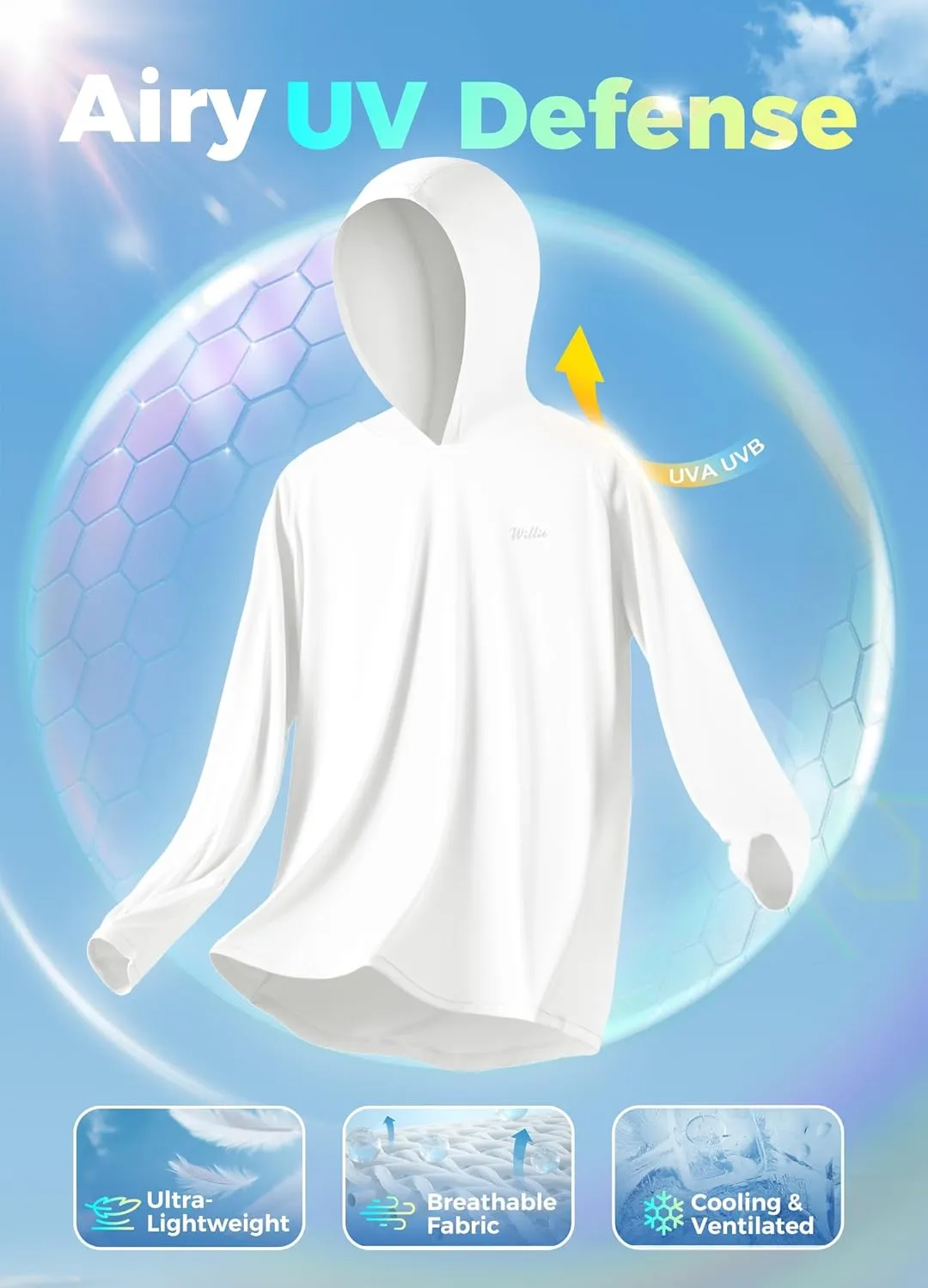 Willit Women's UPF 50  Sun Protection Hoodie SPF Shirt Long Sleeve Hiking Fishing Outdoor Shirt Lightweight Hoodie